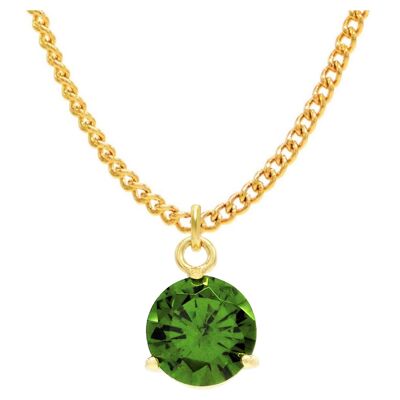 Collar de oro con gemas verdes