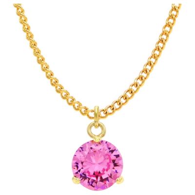 Collar de oro rosa con gemas
