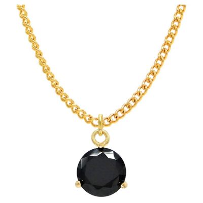 Black Gem Gold Necklace