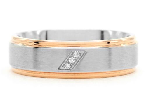 Stainless Steel Rose Gold Band Ring