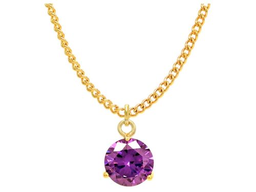 Purple Gem Gold Necklace
