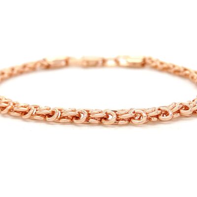 Bracelet chaîne entrelacée en or rose