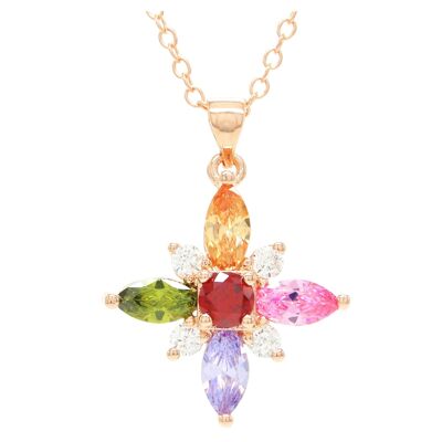 Collier Fleur Marquise Or Rose
