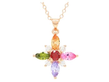 Collier Fleur Marquise Or Rose 1