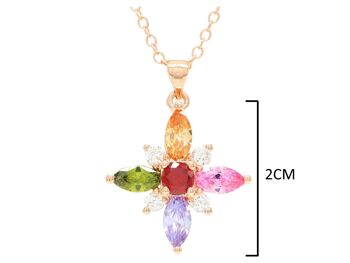 Collier Fleur Marquise Or Rose 4