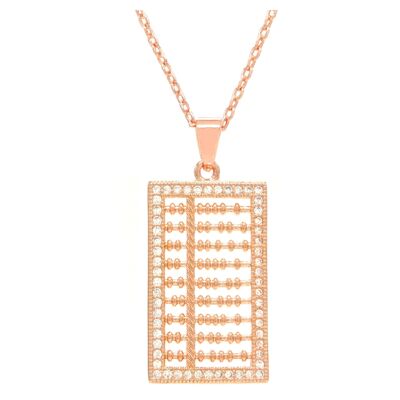 Rose Gold Abacus Necklace