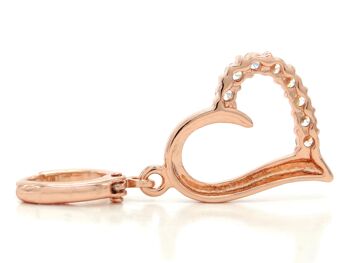 Boucles d'oreilles coeur en or rose 3