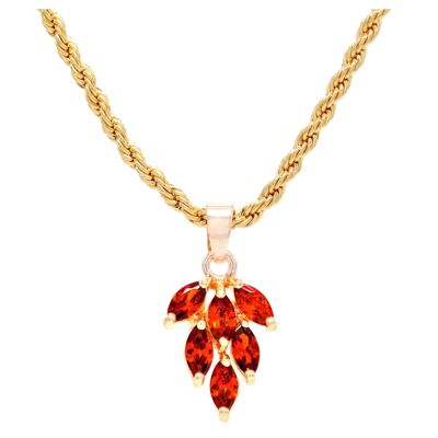 Halskette aus rotem Blattgold