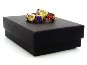 Boucles d'oreilles en or avec pierres précieuses de différentes couleurs 6