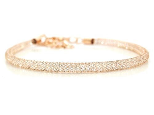 Gold Mesh With Gems Inside Bracelet