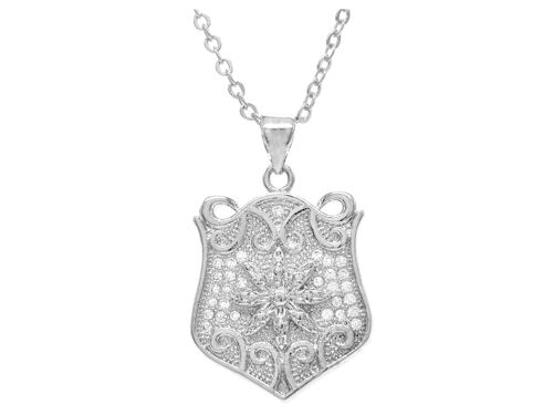 White Gold Drop Pendant Necklace