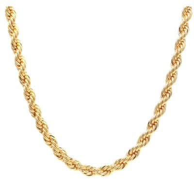 Goldene Halskette mit dünnem Seil