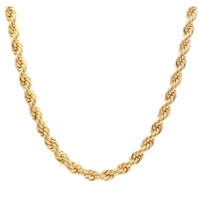 Collier en corde fine dorée