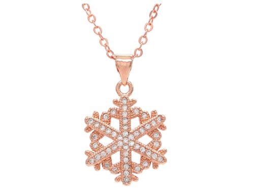 Rose Gold Snowflake Necklace