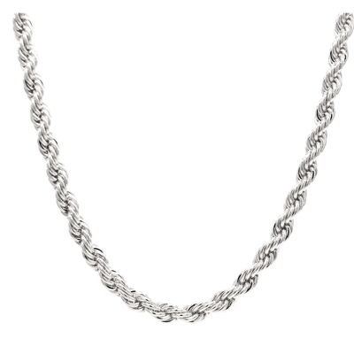 Collier en corde fine en argent sterling