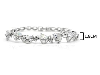 Bracelet Plaqué Argent Blanc Scintillant 3