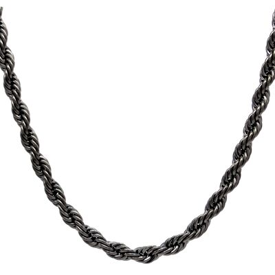 Black Steel Rope Necklace
