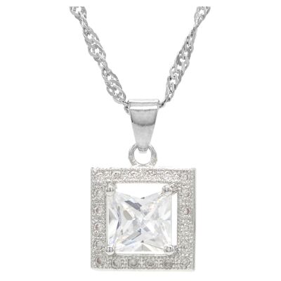 Sterling Silver Princess Gem Necklace