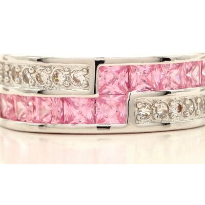 Sterling Silver Pink Princess Ring