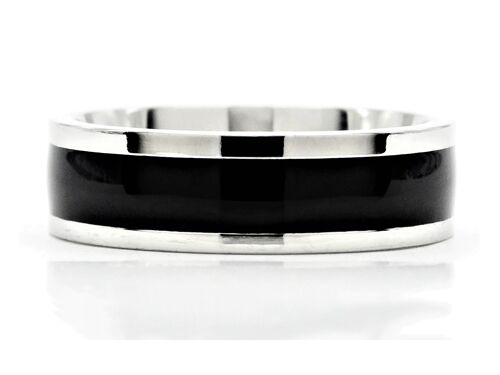 Black Stainless Steel Band Ring