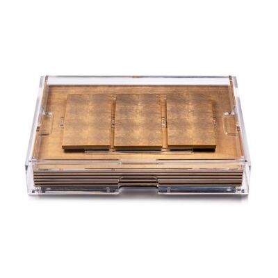 Grand Matbox Clear Silver Leaf Matte Chic Gold