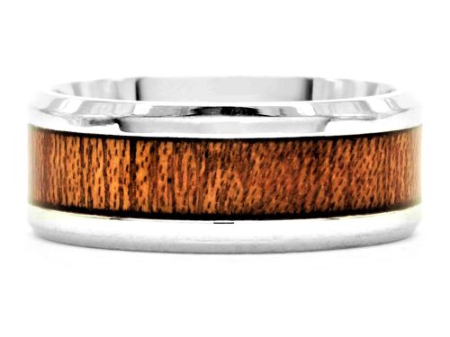 Stainless Steel Mahogany Ring