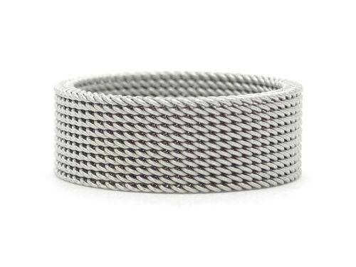 Steel Mesh Band Ring