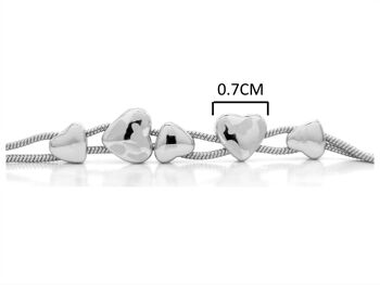 Bracelet Coeurs Or Blanc 4