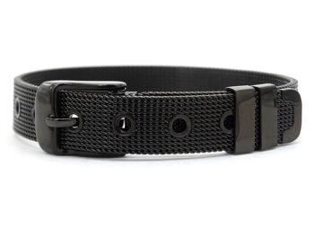 Bracelet ceinture en acier inoxydable noir 1