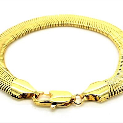 Bracelet chaîne serpent doré