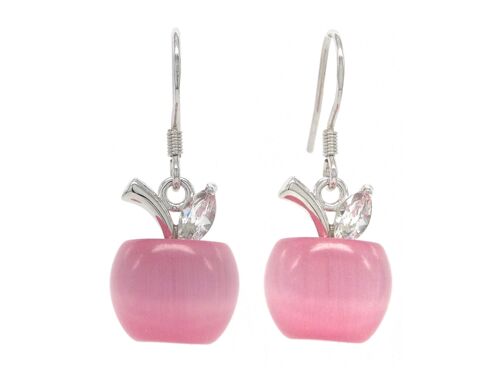 Pink Apple Earrings