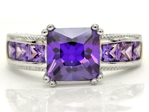 Purple Princess Silver Ring