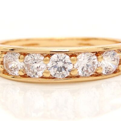 Thick Gold Gemstone Ring