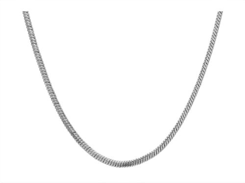 Sterling Silver Classic Snake Necklace