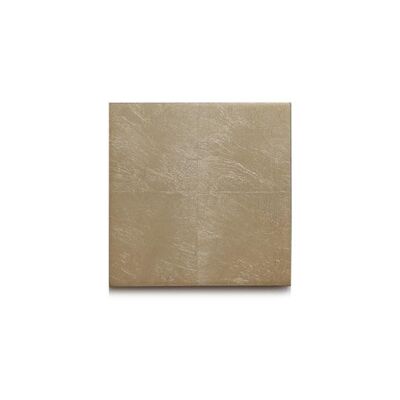 Silver Leaf Chic Matte Coaster Champagne