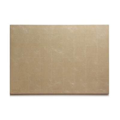 Silver Leaf Chic Matte Serving Mat/ Grand Placemat Champagne