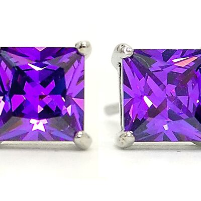 Purple Princess Stud Earrings