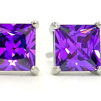 Purple Princess Stud Earrings