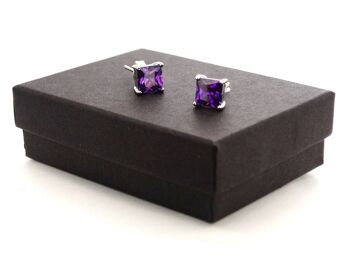 Boucles d'oreilles princesse violettes 6