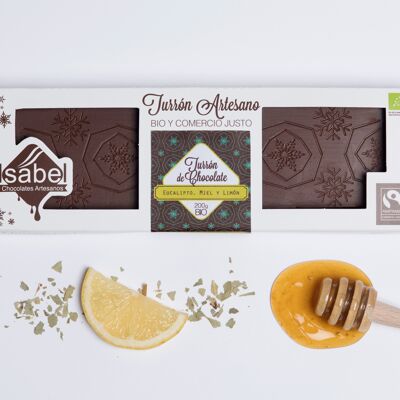 Torrone Artigianale BIO - EUCALIPTO, MIELE e LIMONE, 200 g.