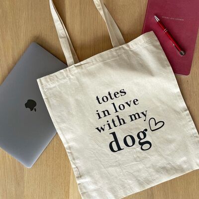 Totes in love with my dog tote bag