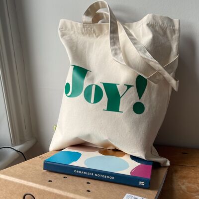 JOY! slogan medium tote bag - green