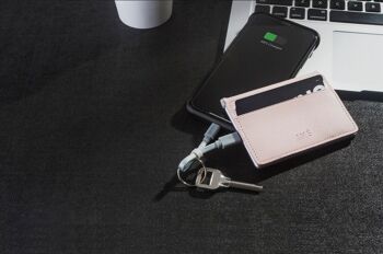 💰 Porte cartes & chargeur - Iné Recycled Leather - The wallet Powder Pink 💰 5