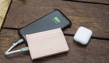 💰 Porte cartes & chargeur - Iné Recycled Leather - The wallet Powder Pink 💰 1