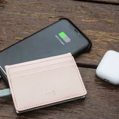 💰 Porte cartes & chargeur - Iné Recycled Leather - The wallet Powder Pink 💰