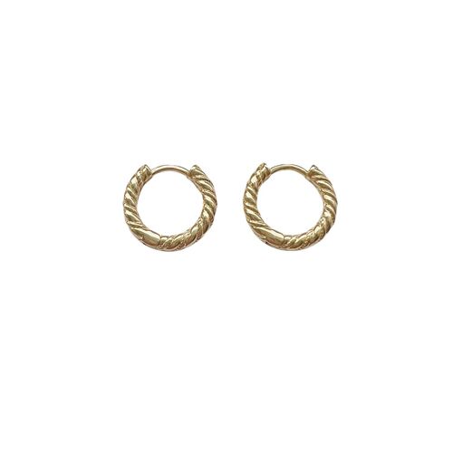 Aurelia Spiral Huggie Earrings