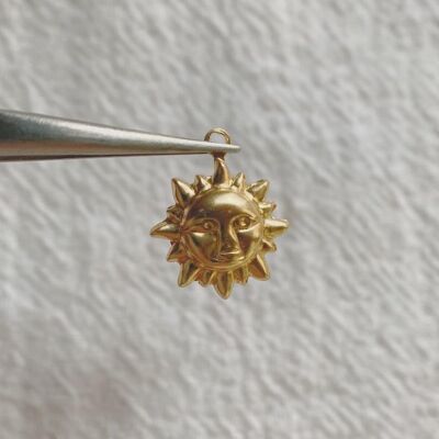 Charm Soleil Sun - Relleno de oro de 14K