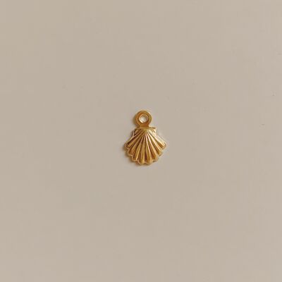 Charm de concha marina (1PCS) - Relleno de oro