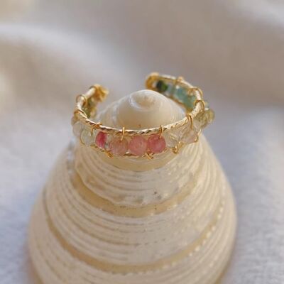 Astrid Stacking Ring - Perline Arcobaleno - M