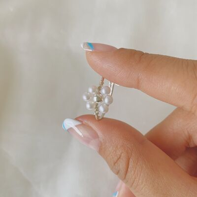 Daisy Ring - L - Sterling Silver